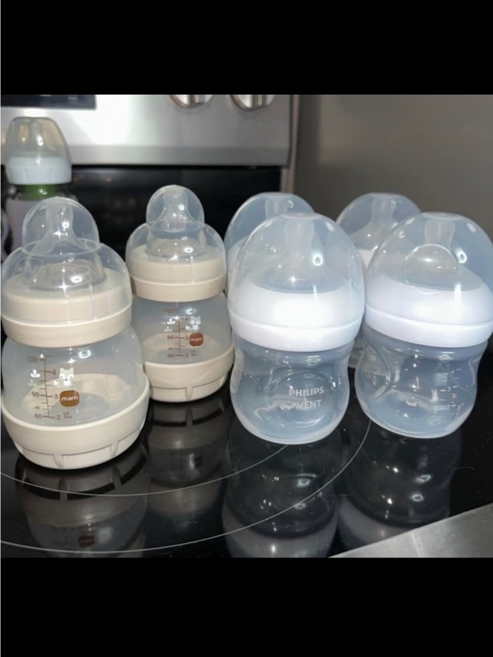 Philips Avent and MAM Baby Bottle Set - Clear/White
